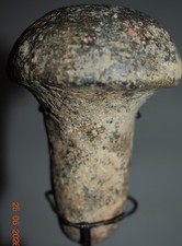 BEAUTIFUL MAYAN STONE PSYCHEDELIC MUSHROOM, CUSTOM STAND 4"