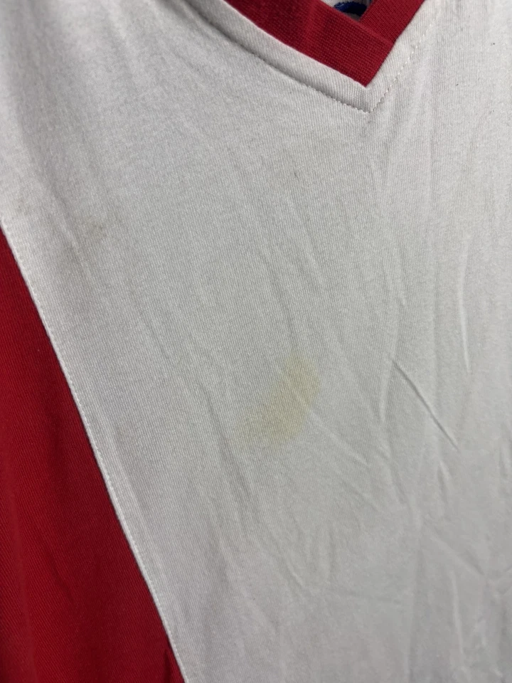 Adidas Puerto Rico Camisa Para Hombres XL Blanco Rojo Azul Camiseta de Fútbol Trifolio 3 Rayas Foto 4 de 4