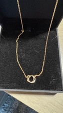 Women's 14K Gold Chain Necklace w/ 1/20th crt Diamonds, 18 inch