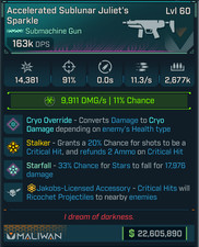 Borderlands 4 ? MODDED PEARLESCENT SMG ? Juliet's Sparkle ? Lvl 60 ? PS PC XBOX