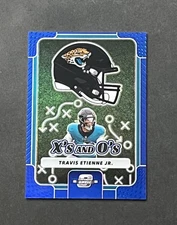 2024 Panini Contenders Optic #XO-TEJ Travis Etienne Jr. X’s And O’s Blue /99
