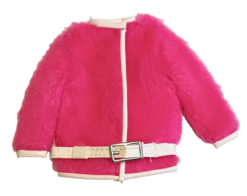 Vintage 1968 #1813 Barbie Pink Snug Fuzz Jacket * JAPAN * EXCELLENT