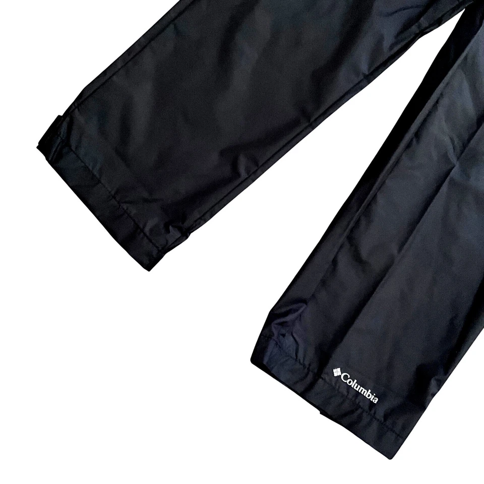 Columbia Omni-Tech Youth Waterproof Packable Rain Pants Black Kids Size 8 Hiking - Image 2 of 4