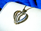10K Gold Diamond Heart Pendant Necklace — photo 3