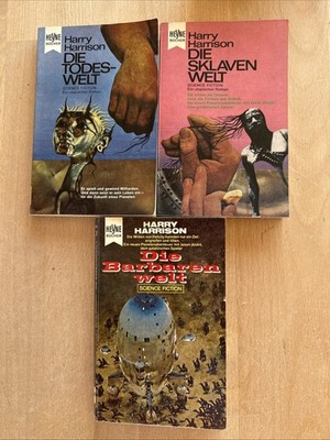 3x Harry Harrison, Todeswelt Trilogie, Sklawenwelt Barbarenwelt, Heyne SF