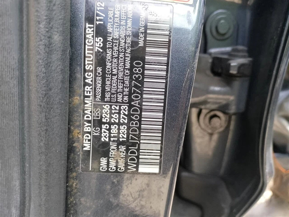 PASSANGER ROOF AIR BAG 2188600202 2012-2018 MERCEDES-BENZ CLS550 — 第 4/4 张图片