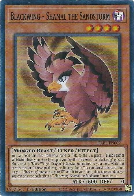 Blackwing - Shamal the Sandstorm DABL-EN002 Super Rare MP 1st Edition 