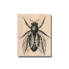 Mounted Rubber Stamp, LARGE BEE, Insect,Bug, Garden,Bumble Bee,Honey,Wings,Media