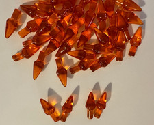 25 VINTAGE AMBER SMOOTH CONE Bulbs Ceramic Christmas Tree Lights