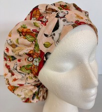 Fall Puppy Print Size Medium Medical Bouffant Scrub Cap Surgery Hat