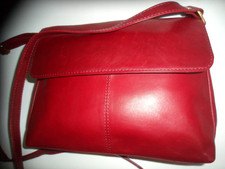 LLOYD BAKER DEBENHAMS Red Quality Leather Across Body Shoulder Bag - Loved!