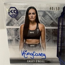 Topps 2025 UFC Knockout Casey O'Neill AFM-CO Blue Auto Fight Mat Relic /50