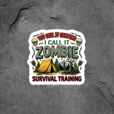 Zombie Sticker Vinyl Decal Camping Survival Training Horror Funny