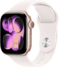 Apple Watch Series 11 42mm GPS Cell Rose Gold w/ S/M Light Blush Band MF8E4LW/A