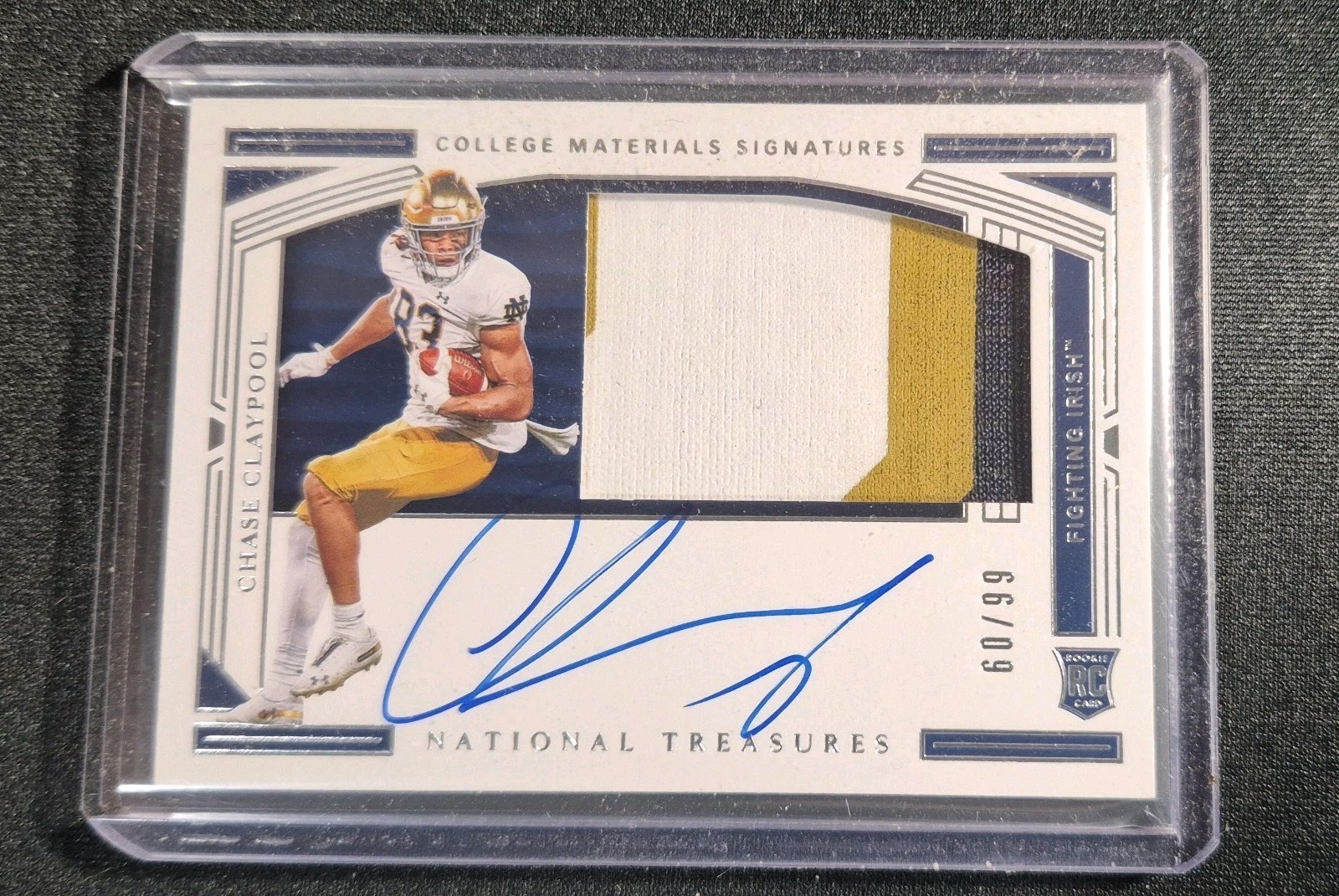 Chase Claypool Panini National Treasures Collegiate #137 Base