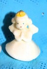 Vtg 1950 GURLEY Wax CANDLES Set of 2 PRAYING ANGELS Girl Blue Eyes /Lady closed — photo 7
