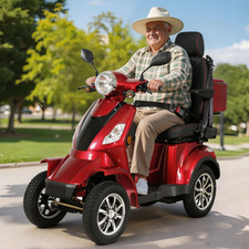 4-Wheel Mobility Scooter 1000W Motor, 500 lbs 37 Miles Long Range All Terrain