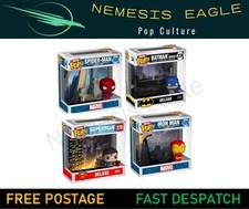 JUEGO DE 4 FIGURAS DE LUJO BITTY POP BATMAN SUPERMAN SPIDERMAN Y IRON MAN FUNKO