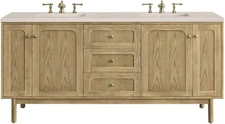 James Martin Vanities 545-V72-3EMR Laurent 72" - Light Natural Oak