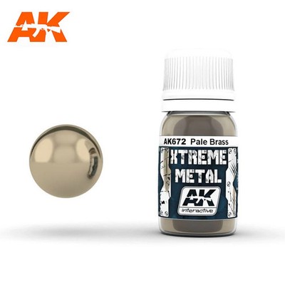 AK Interactive AK672 Xtreme Metal Lacquer Pale Brass 30ml