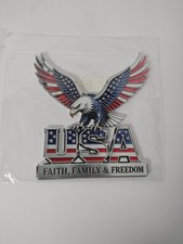 Faith Family Freedom Car Emblem - Decal With Eagle Design - 1776-2026 Faith Family Freedom Car Emblem - Decal With Eagle Design - 1776-2026