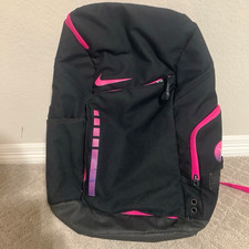 Nike Elite Backpack Black  Pink Colorway with Zip Closure
