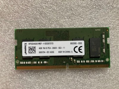 HP26D4S9S1MEF-4 GENUINE KINGTON LAPTOP MEMORY 4GB 1RX16 PC4-2666V-SC0-11 (CA65)