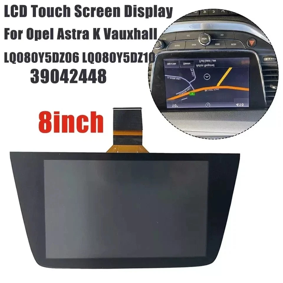 8" LCD Touch Screen Display For Vauxhall Astra K 2015-2020 LQ080Y5DZ10 39042448 - Image 1 of 4