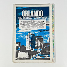 Vintage 1980s Champion Map Orlando Central Florida AmeriFirst Federal Street Map