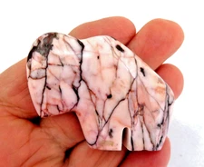 Vintage Native American Carved Jasper Stone Buffalo Fetish Totem  2 1/8"