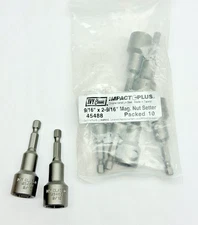 Pack Of 10, IVY Classic 45488, 9/16" x 2-9/16" Magnetic Nut Setter, Impact Plus