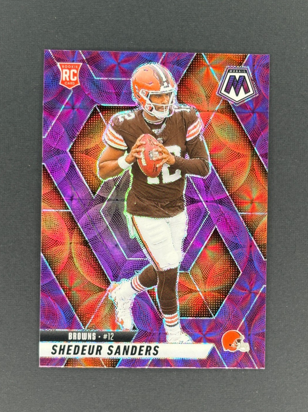 2025 Mosaic Shedeur Sanders Purple Scope Prizm RC Browns #302
