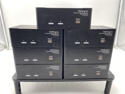 Lot of 7 StarTech SV231DD2DUA Dual DVI USB KVM Switch with Audio & USB 2.0