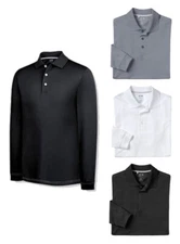 Adidas Mens ClimaCool Long Sleeve Pique Polos I Many Colors