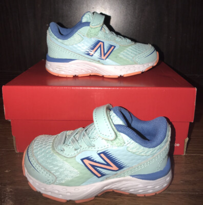 New Balance Baby Girls 680v6 Running Shoes Green IA680LL6 Lace Up Low Top 5M New