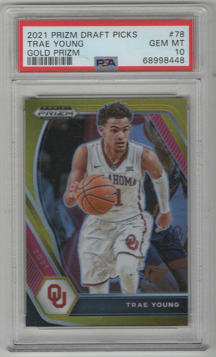 TRAE YOUNG 2021-22 PANINI PRIZM DRAFT PICKS GOLD PRIZM #/10