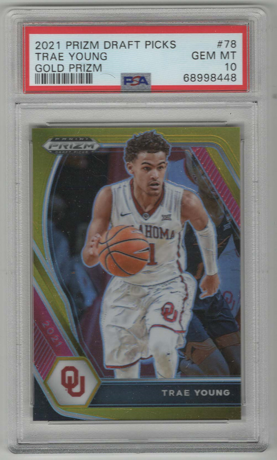 TRAE YOUNG 2021-22 PANINI PRIZM DRAFT PICKS GOLD PRIZM #/10 09/10 PSA 10 🔥🔥