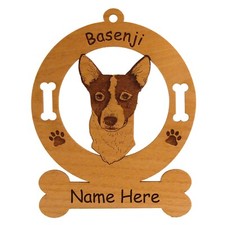 Basenji Head 2 Ornament Personalized With Your Dogs Name 1449
