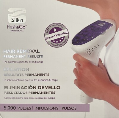 NOB Silk'n Flash & Go Luxx Permanent Hair Removal Device HPL Technology + BAG