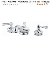 Pfister Price WR2-500C Polished Chrome Roman Tub Faucet