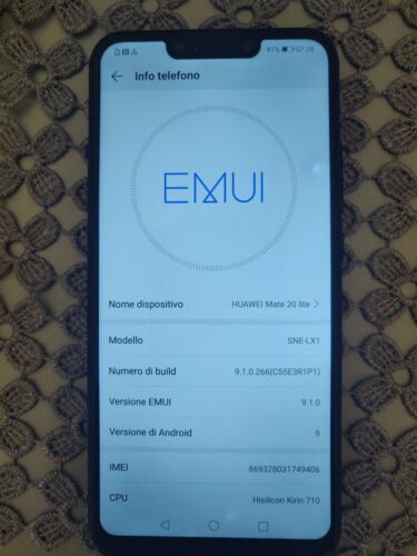 Huawei Mate 20 lite - 64GB - Nero (Dual SIM) Usato Come Nuovo - Foto 4 di 9