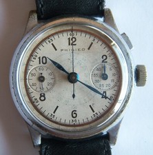 Phigied Angelus cal.210 Mono Pusher Chronograph chrome case 35mm working
