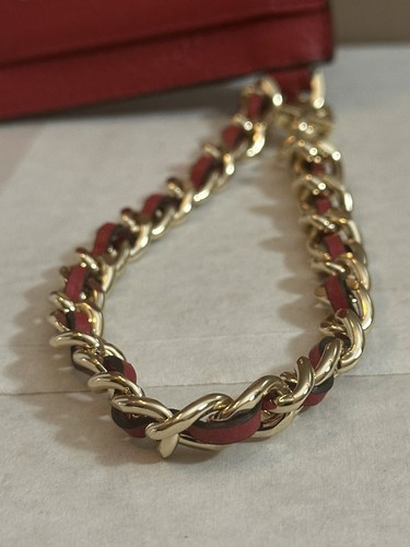 Michael Kors Jet Set Charm Small Chain Card Holder-Red - Picture 4 of 4