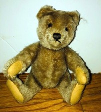 Vintage 11.5 inches 1940s-50s Taupe Original Mohair Steiff Teddy Bear VB10281356