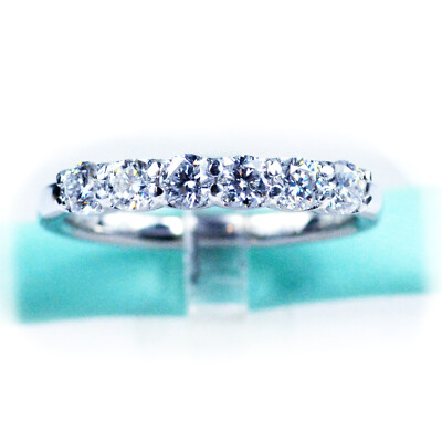 3MM White Genuine Moissanite 6Stone Wedding Band, 925 Sterling Silver Laszlo V