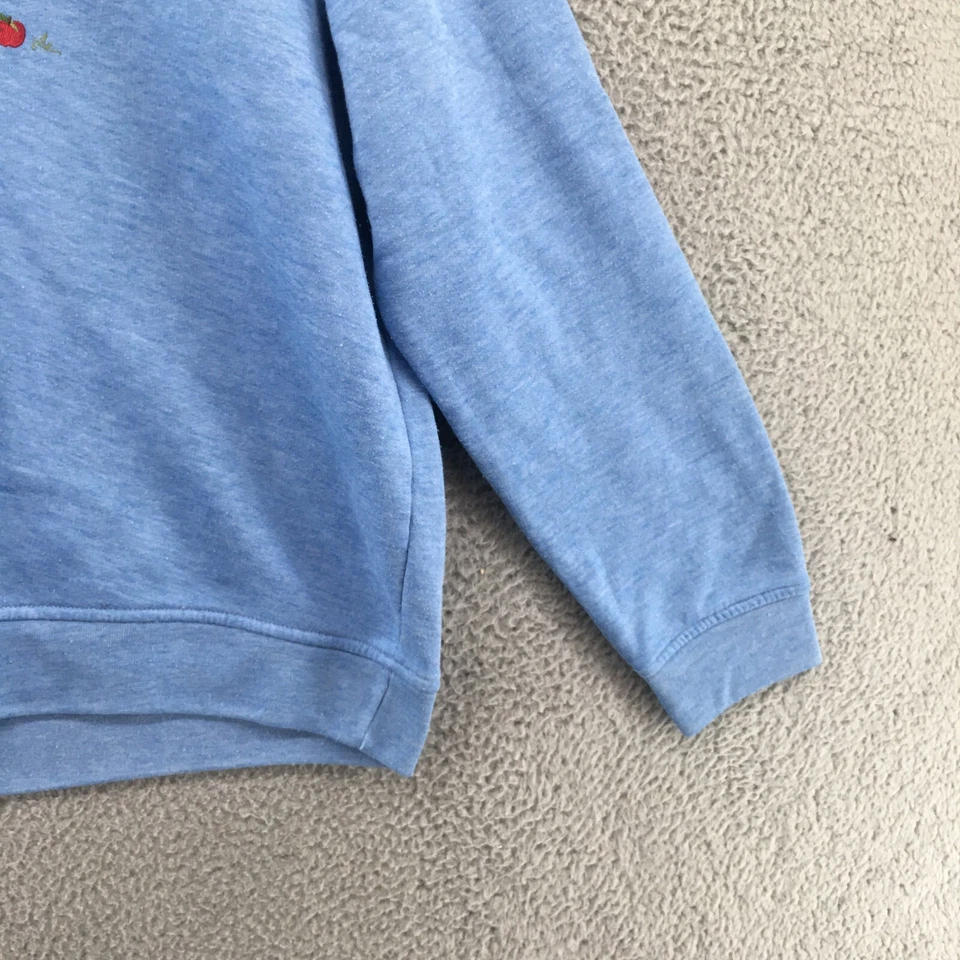 Studio Works Sweatshirt Womens Large Blue Cotton Blend Pullover Long Sleeve - Image 3 of 4