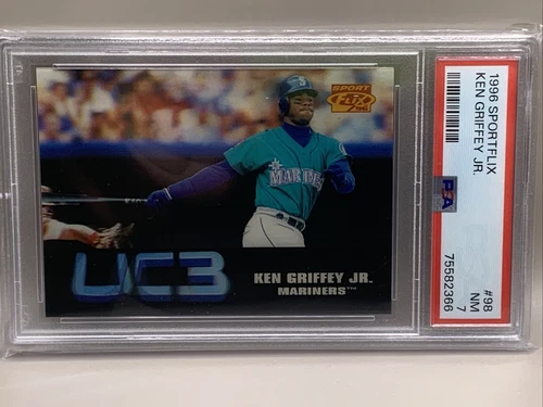 KEN GRIFFEY JR. 1996 PINNACLE SPORT FLIX UC3 CARD # 98 PSA 7 NM