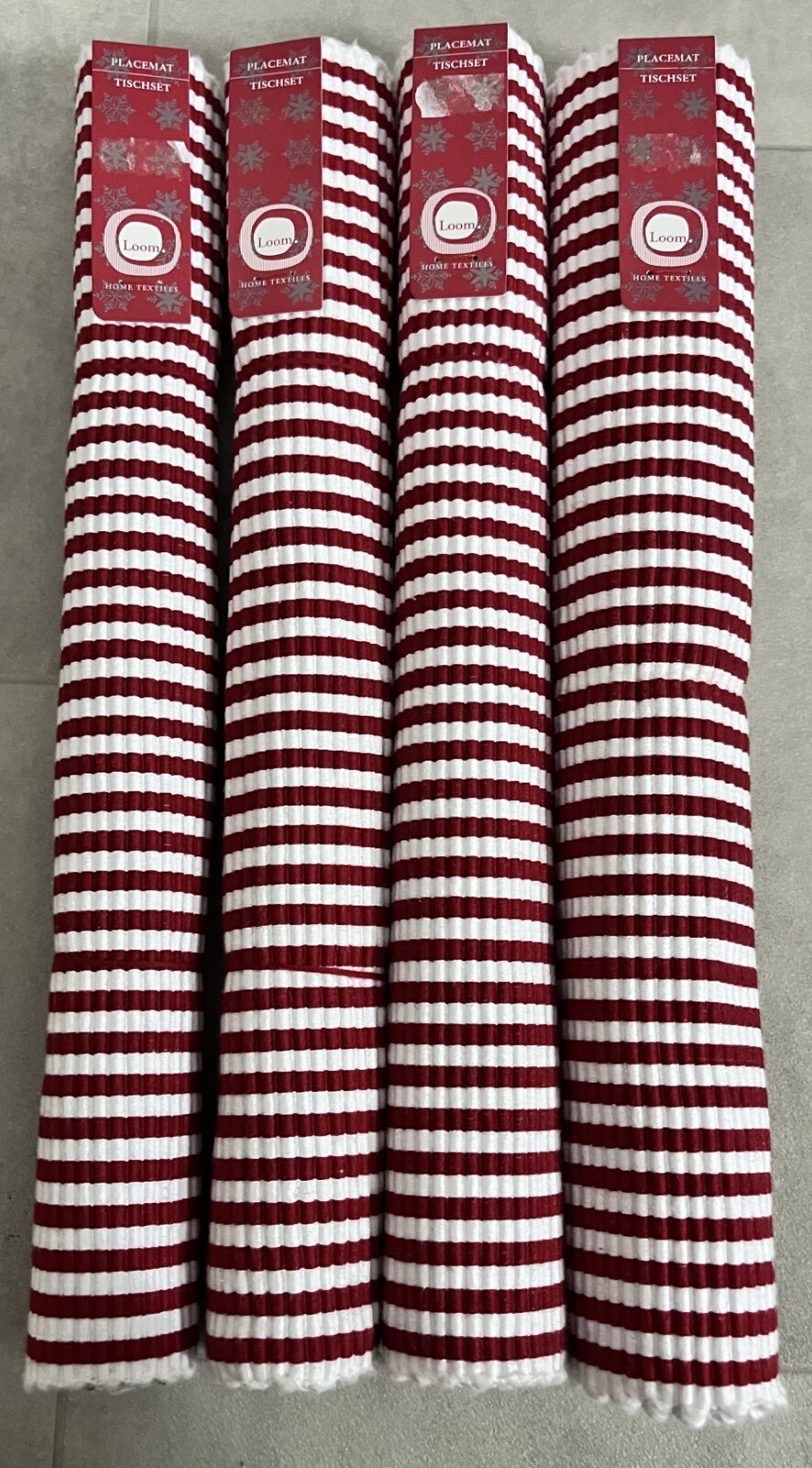 Candy Cane Placemats (X4) 100% Cotton
