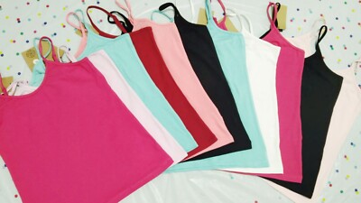 Damen Stretch Uni Träger Träger Träger Trägertop Damen Tank Top Baumwolle Cami Hochwertig