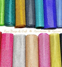 SS6 2mm Hotfix Glass Rhinestone Iron On Crystal Mesh Fabric Sheet Appliques